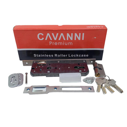 CAVANNI Slot Body Kunci Pintu Roller Pelor 1 Rumah Double Besar Set