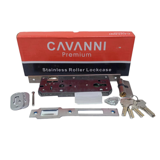 CAVANNI Slot Body Kunci Pintu Roller Pelor 1 Rumah Double Besar Set