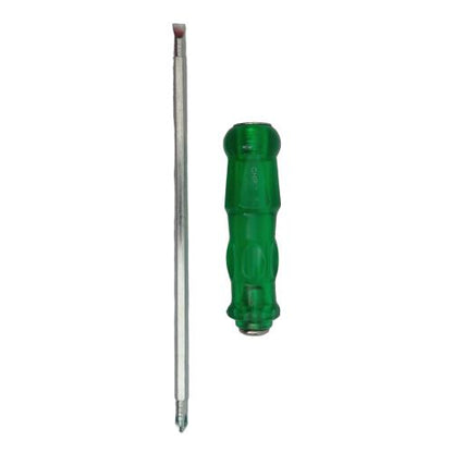 4 IN / CHROME Obeng Screwdriver Two Way Bolak Balik Plus Minus 2 In 1 Gagang Fiber