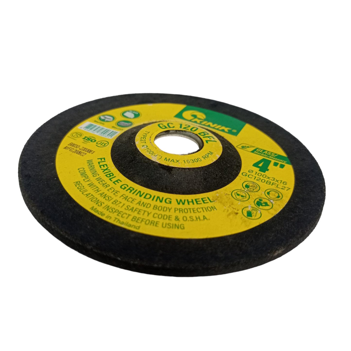 4 IN/ KINIK GC120 Mata Gerinda Grinding Poles Asah Kaca Granit Keramik