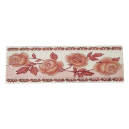 8 CM X 25 CM / NM 1453 List Keramik Dinding Kamar Mandi Pink Lembar