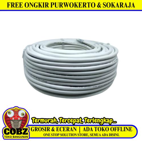3 INTI x 0.75 MM x 50 M / KITANI NYMHY Serabut Kabel Tembaga SNI Putih Roll
