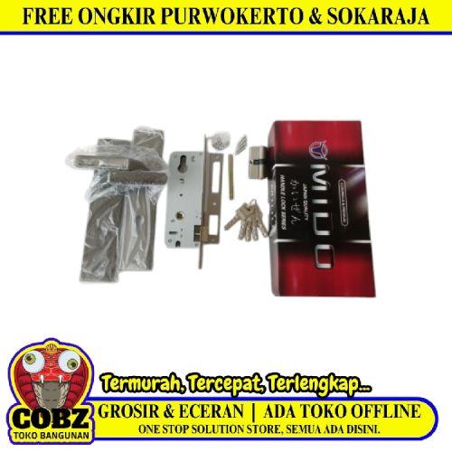 MIDO KOBE-L BN/NP Handle Door Lock Tarikan Handle Kunci Pintu Besar Set