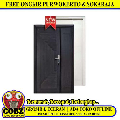 5 CM x 120 CM x 210 CM / FORTRESS FORT 120.18 MOM & SON Pintu Kamar Mandi Baja White Set