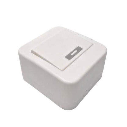 BRIGHT-G PREMIUM Saklar Tunggal Single Engkel 1 Gang Tempel OB Outbow Putih