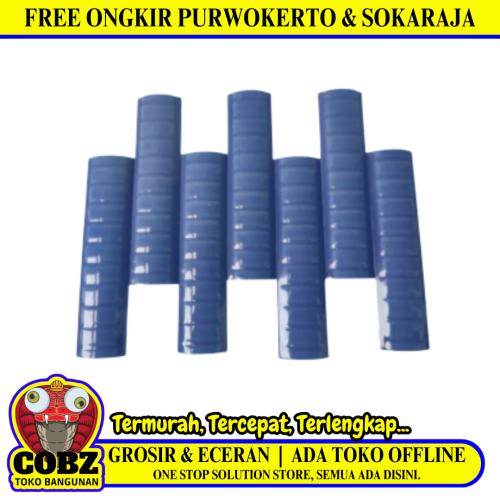 10 CM / TM  Kuku Macan Bon Bon Lis Keramik Garis Dark Blue Lembar