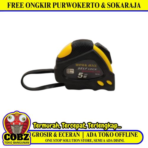 5 M / WORKMAN Meteran Alat Ukur Tukang Bangunan Measuring Tape