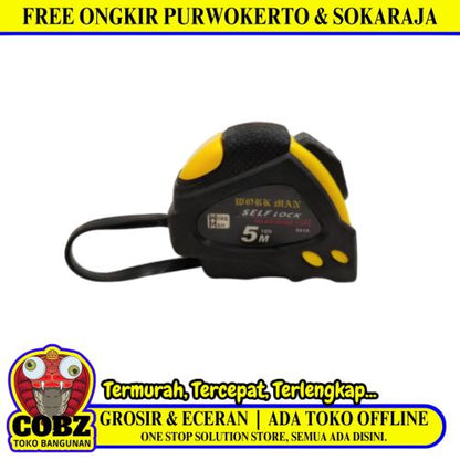 5 M / WORKMAN Meteran Alat Ukur Tukang Bangunan Measuring Tape