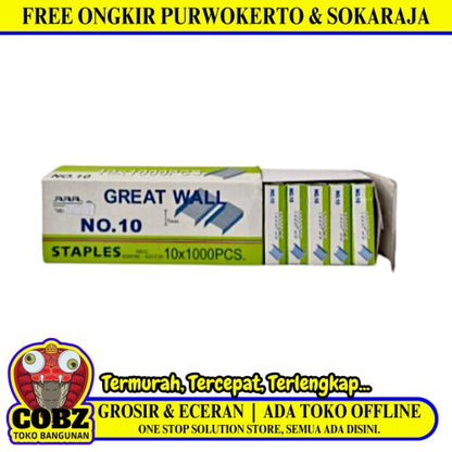 NO. 1 / GREATWALL  Isi Stapler Staples Hekter Kecil Box Besar