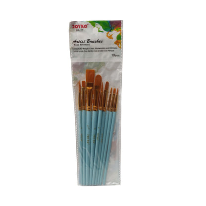1 MM - 8 MM / JOYKO BR17 Kuas Lukis Tembok Kayu Besi Air Acyrlic Paint Brush Set