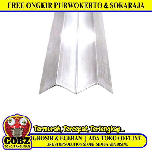 1.5 CM x 1.5 CM x 6 M / NM Lis Meja Etalase Rak Siku Aluminium Batang