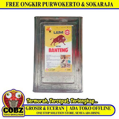 10 KG / FOX BANTENG Lem Kuning Aibon Untuk Kayu Plastik Karet Kulit Kaleng