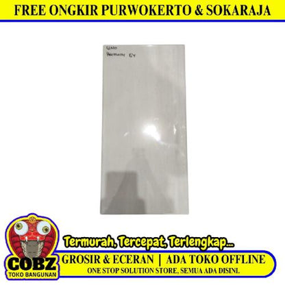 25 CM x 50 CM / UNO HARMONY Keramik Dinding Kamar Mandi Glossy Grey Dus