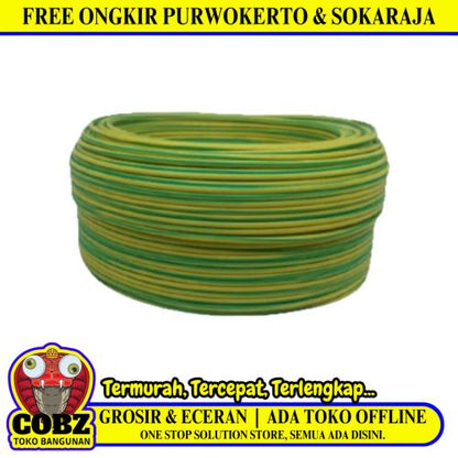 1 INTI x 4 MM x 50 M / KITANI NYA Tunggal Kabel Tembaga SNI Kuning Roll