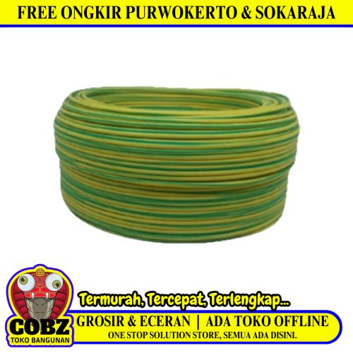 1 INTI x 4 MM x 50 M / KITANI NYA Tunggal Kabel Tembaga SNI Kuning Roll