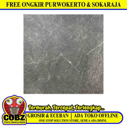 60 CM x 60 CM / SERENITY GRAVEL NERO Granit Lantai Teras Garasi Matte Dus