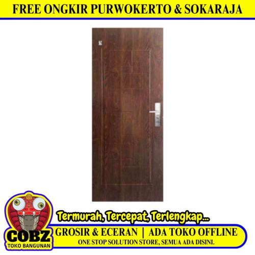 4 CM x 90 CM x 210 CM / FORTRESS URBAN 90.04 SINGLE DOOR Pintu Baja Coklat Set