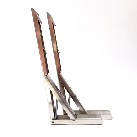 12 IN / TAFFWARE Bracket Siku Engsel Rak Meja Lipat Stainless Set