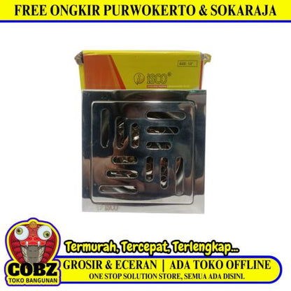 4 IN / ISCO SGT603  Saringan Got Plat Floor Drain Kamar Mandi Stainless
