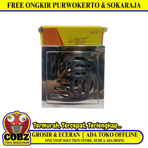 4 IN / ISCO SGT603  Saringan Got Plat Floor Drain Kamar Mandi Stainless