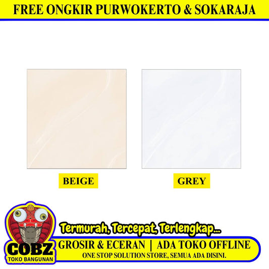 50 CM x 50 CM / UNO ELYSIAN Keramik Lantai Rumah Glossy Dus