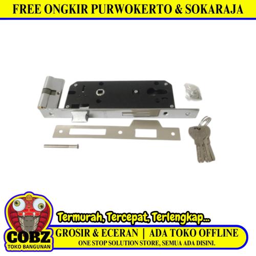 HAWAII Slot Body Kunci Pintu Dorong Besar Set