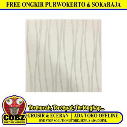 8 MM x 30 CM x 4 M / SHUNDA PLAFON K-9109 Plafon Gypsum GRC U PVC Hotstamping Lembar