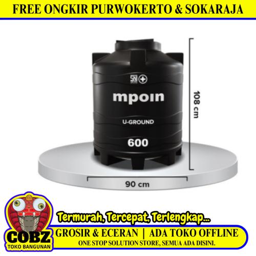 510 L / MPOIN + UGROUND UG600 Water Torrent Tangki Tandon Air PVC Green + Acc Set