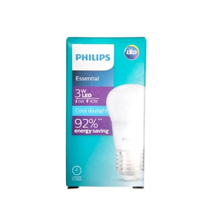 3 WATT / PHILIPS LED Lampu Bohlam Bulb Moto Putih