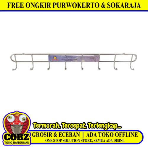 8 KAIT / PERFEK Kapstok Cantel Gantungan Baju Dinding Stainless