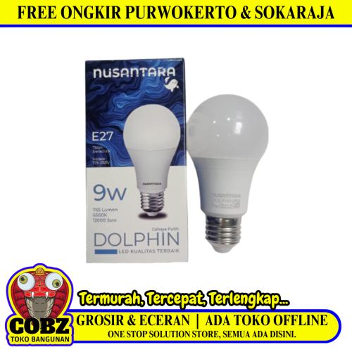 9 WATT / NUSANTARA DOLPHIN LED Lampu Bohlam Bulb Putih