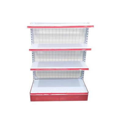 SB 40 CM x L 90 CM x 120 CM / TM 2A Rak Minimarket Gondola Single Starting Merah Putih Set