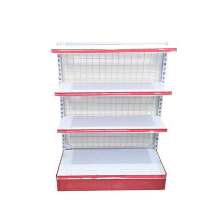 SB 40 CM x L 90 CM x 120 CM / TM 2A Rak Minimarket Gondola Single Starting Merah Putih Set