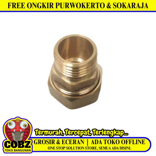 S 20 x 1/2 IN / DIVA Sok Selang Pex Drat Luar Ke Pipa Kuningan