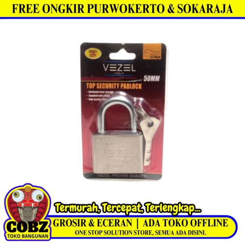 50 MM / VEZEL Gembok Pintu Pagar Padlock Anti Maling Leher Pendek