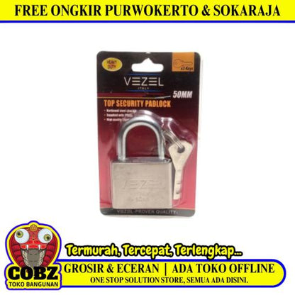50 MM / VEZEL Gembok Pintu Pagar Padlock Anti Maling Leher Pendek