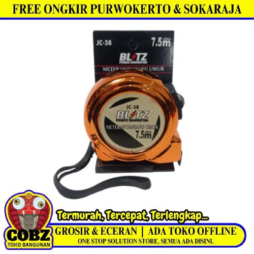7.5 M / BLITZ JC-38 Meteran Alat Ukur Tukang Bangunan Measuring Tape