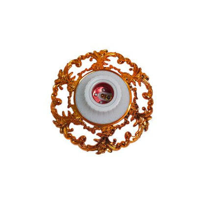TRM 1814 Fitting Tempat Lampu Plafon Atap Tempel Motif Besar Gold