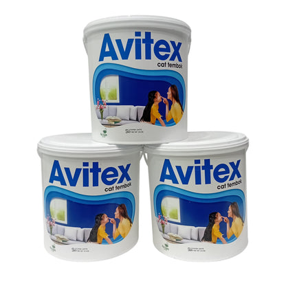 5 KG / AVITEX Cat Tembok Beton Plafon Wall Paint Galon
