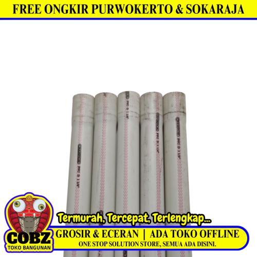 1 1/4 IN x 400 CM / CHAMPION D Lis Merah Pipa Pralon Paralon PVC Putih Batang