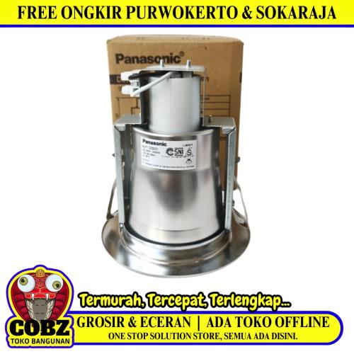 3 IN / PANASONIC Kap Lampu Rumah Lampu Downlight Frame Reflektor Silver