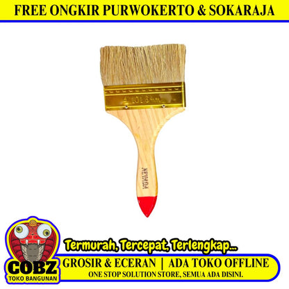 4 IN / NEVADA Kuas Cat Tembok Kayu Besi Air Acyrlic Paint Brush