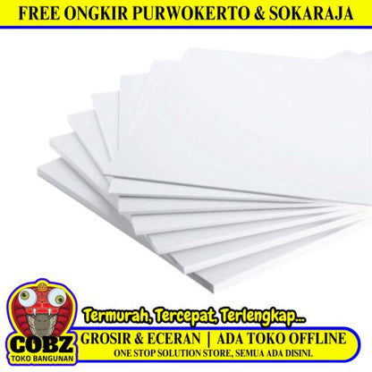 15 MM x 122 CM x 244 CM / TM Papan PVC Foam Board White Lembar