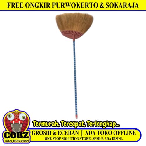 COBZ Sapu Lantai Ubin Halaman Rumah Gagang Kayu