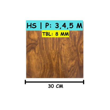 8 MM x 30 CM x 3 M / SHUNDA PLAFON K-9151F Plafon Gypsum GRC U PVC Hotstamping Lembar