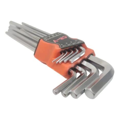 1.5 MM - 10 MM /QTOOLS Kunci L Hexagon Rata Panjang Wrench Screw 9 Pcs Set