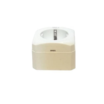 1 LUBANG / VYBA Stop Kontak Terminal Arde Tempel OB Outbow Putih