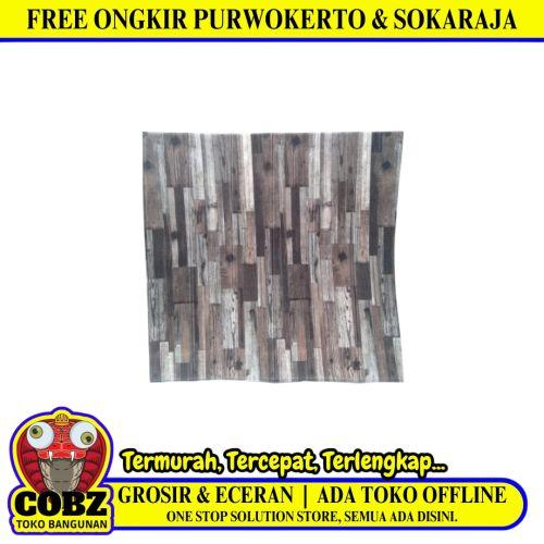 3.5 MM x 70 CM x 70CM / COBZ SMBY6 Wallpaper Foam Sticker Kayu Hitam Lembar