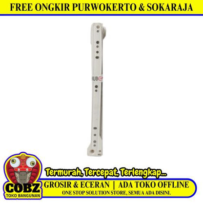 30 CM / HUBEN Rel Laci Roda Drawer Slide Single Track Putih Set