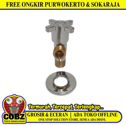 1/2 IN / AUGUSTO AB 47 Stop Kran Air Shower Kloset Monoblok Stainless